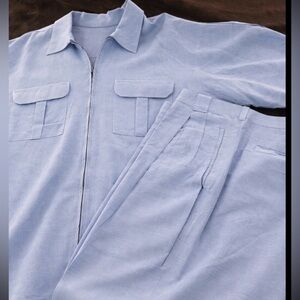 🥶 Men’s 2 Piece Custom Linen Pants Set 🥶